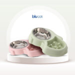 ظرف آب و غذای آرام خور دوقلو